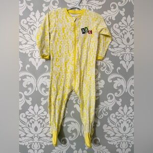 10/$25 • Tuffy ABC Cotton Zip‎ Footed Sleeper